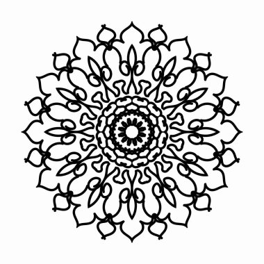 Vektör yuvarlak soyut çember. Lüks Mandala tarzı