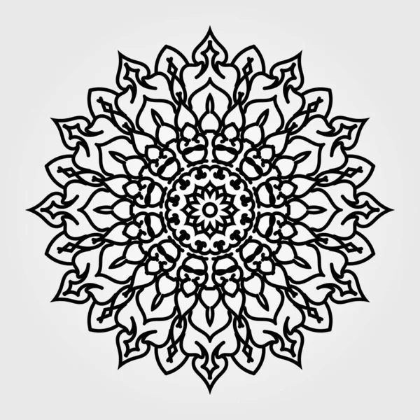 Mandala Vetor Elemento Redondo Ornamento Decoração — Vetor de Stock