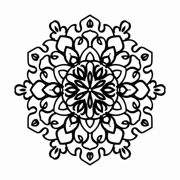 Vector Círculo Abstracto Redondo Estilo Mandala Lujo — Vector de stock