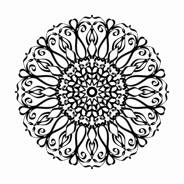 Vecteur Rond Cercle Abstrait Style Mandala Luxe — Image vectorielle