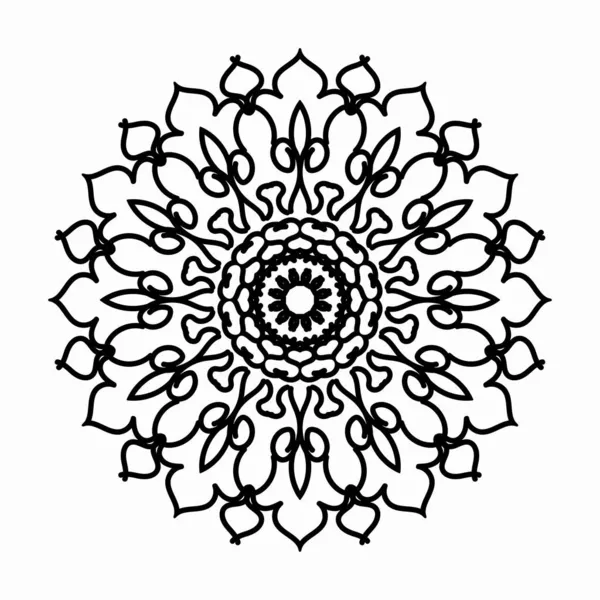 Vektör yuvarlak soyut çember. Lüks Mandala tarzı