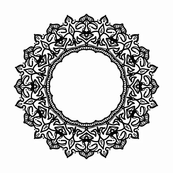 Vektör yuvarlak soyut çember. Lüks Mandala tarzı