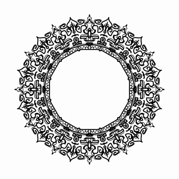 Vector Círculo Abstracto Redondo Estilo Mandala Lujo — Archivo Imágenes Vectoriales