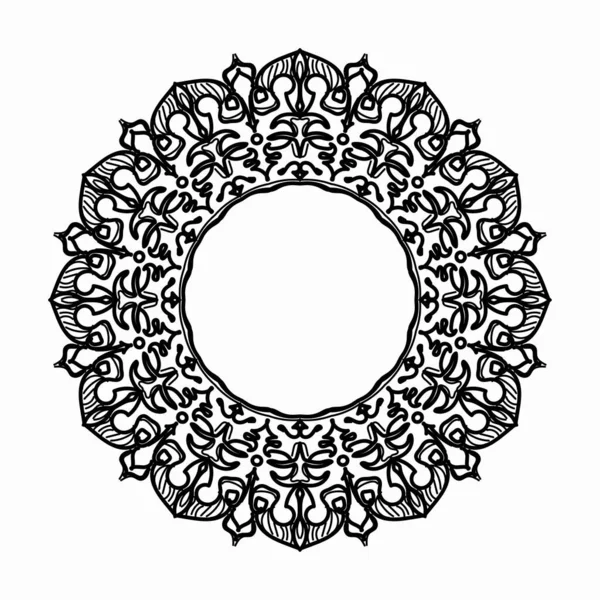 Vektör yuvarlak soyut çember. Lüks Mandala tarzı