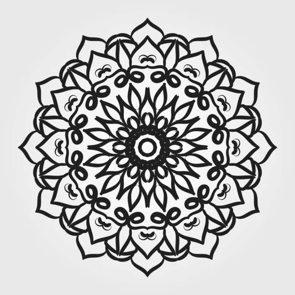 Dekoratives Rundes Florales Mandala — Stockvektor