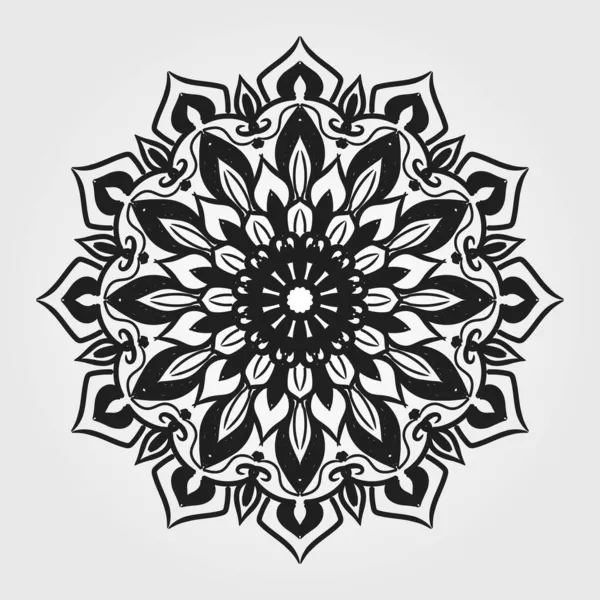 Decoratieve Ronde Bloemen Mandala — Stockvector