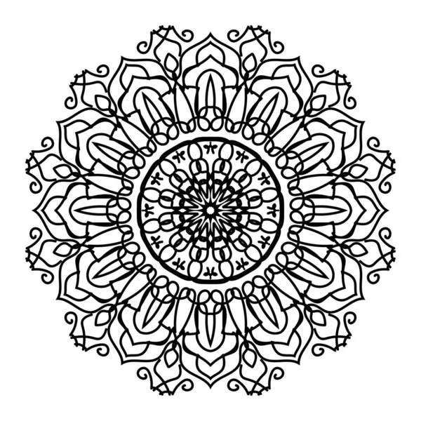 Mandala Floral Rond Décoratif — Image vectorielle