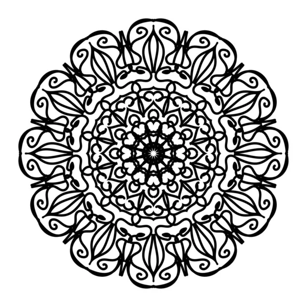 Decoratieve Ronde Bloemen Mandala — Stockvector