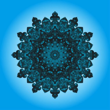 Mandala vektör elementi yuvarlak süslemesi