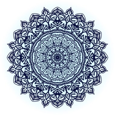 Mandala vektör elementi yuvarlak süslemesi