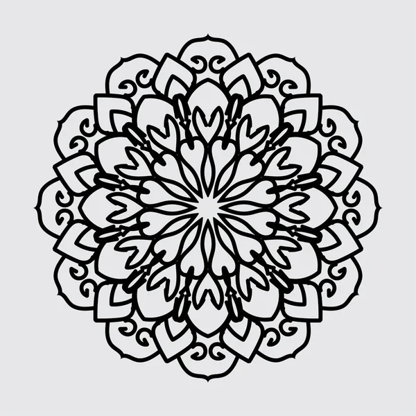 Mandala Elemento Vectorial Ornamento Redondo Decoración — Vector de stock