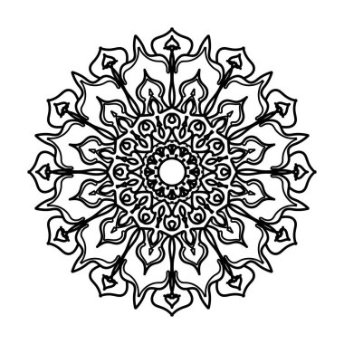 Vektör yuvarlak soyut daire. Mandala stili.