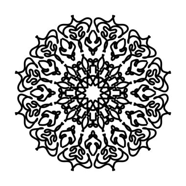 Vektör yuvarlak soyut daire. Mandala stili.