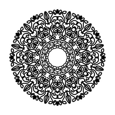 Vektör yuvarlak soyut daire. Mandala stili.