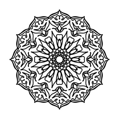 Vektör yuvarlak soyut daire. Mandala stili.