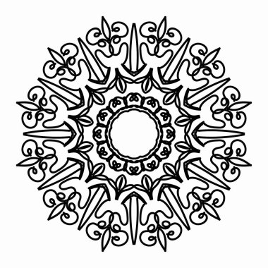 Vektör yuvarlak soyut daire. Mandala stili.