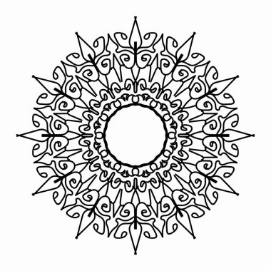 Vektör yuvarlak soyut daire. Mandala stili.
