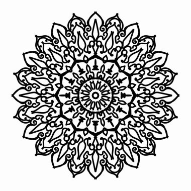 Vektör yuvarlak soyut daire. Mandala stili.