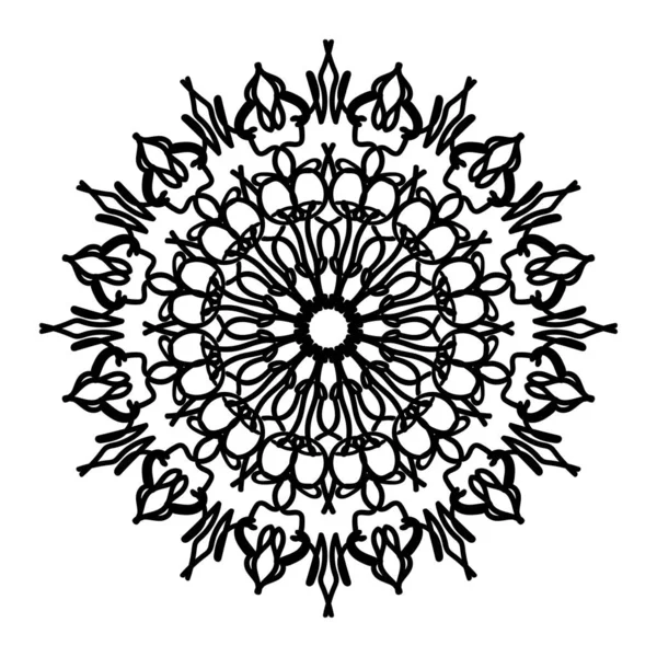 Vektor Absztrakt Köröcske Fölé Mandala Stílus — Stock Vector