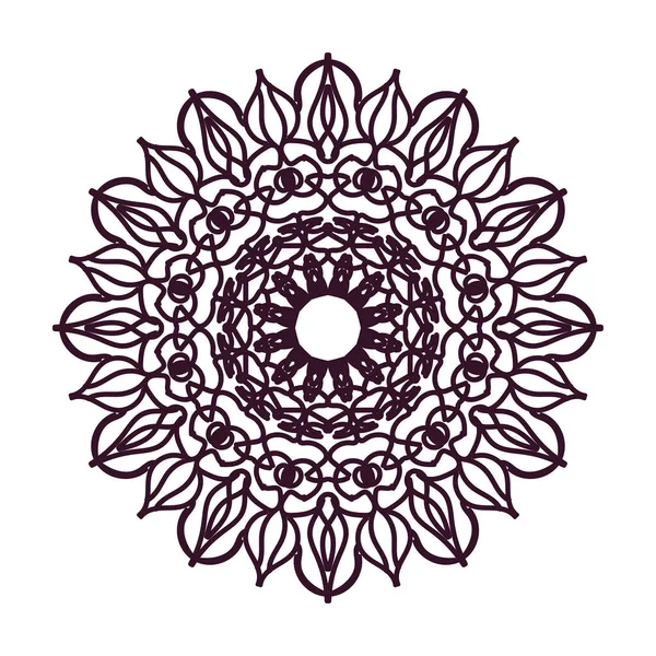 Vector Círculo Abstracto Redondo Estilo Mandala — Archivo Imágenes Vectoriales