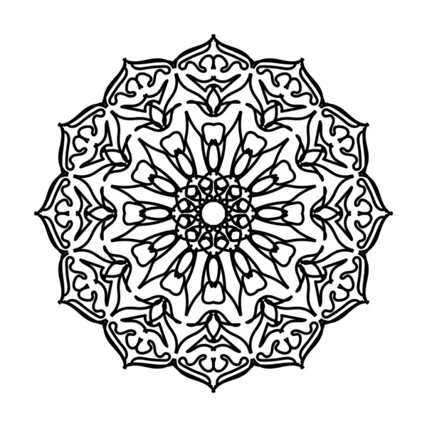 Vetor Círculo Abstrato Redondo Estilo Mandala — Vetor de Stock