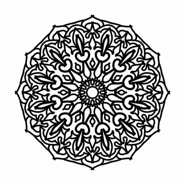 Vecteur Rond Cercle Abstrait Style Mandala — Image vectorielle