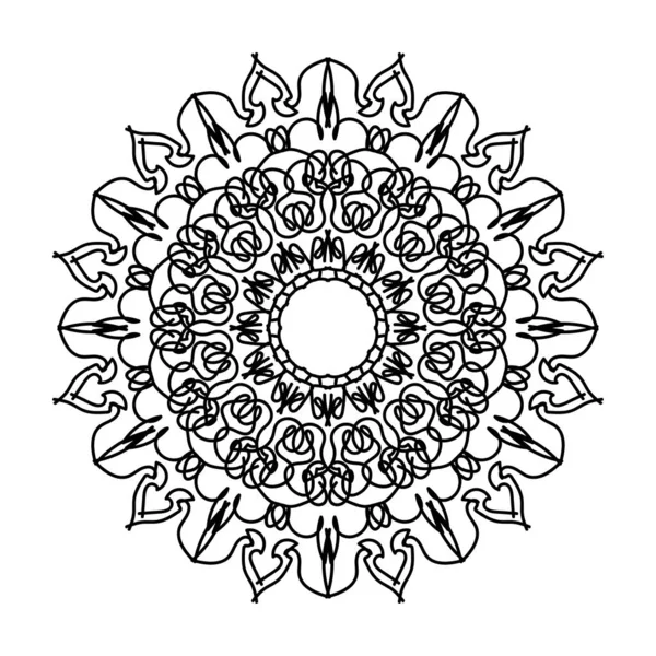 Vektor Absztrakt Köröcske Fölé Mandala Stílus — Stock Vector