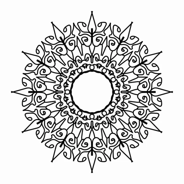 Vektör yuvarlak soyut daire. Mandala stili.