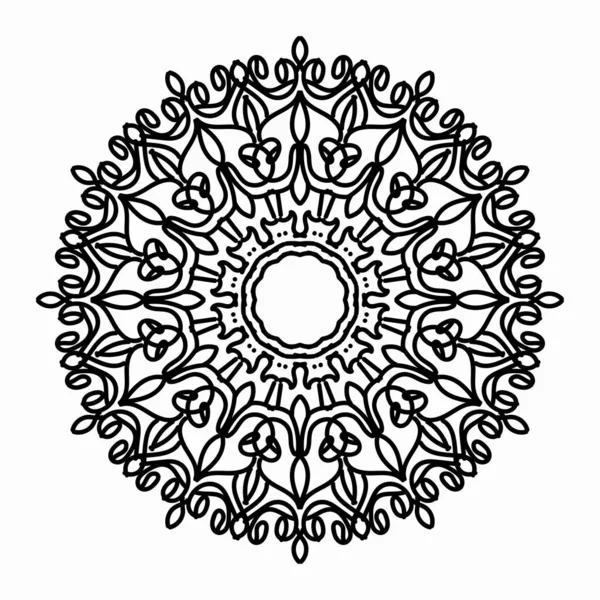 Vector Círculo Abstracto Redondo Estilo Mandala — Archivo Imágenes Vectoriales