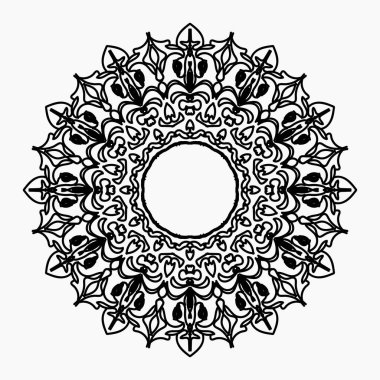 Mandala vektör elementi yuvarlak süslemesi