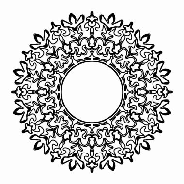Mandala vektör elementi yuvarlak süslemesi
