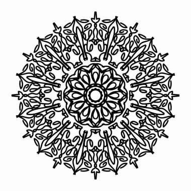 Mandala vektör elementi yuvarlak süslemesi