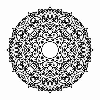 Mandala vektör elementi yuvarlak süslemesi