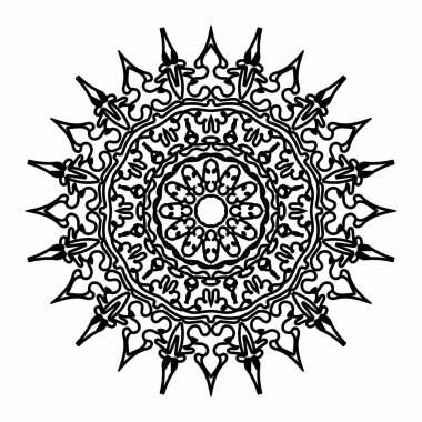 Mandala vektör elementi yuvarlak süslemesi