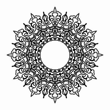 Mandala vektör elementi yuvarlak süslemesi