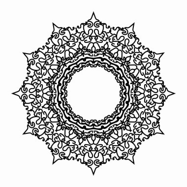 Mandala vektör elementi yuvarlak süslemesi