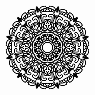 Mandala vektör elementi yuvarlak süslemesi