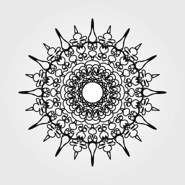 Mandala vektör elementi yuvarlak süslemesi