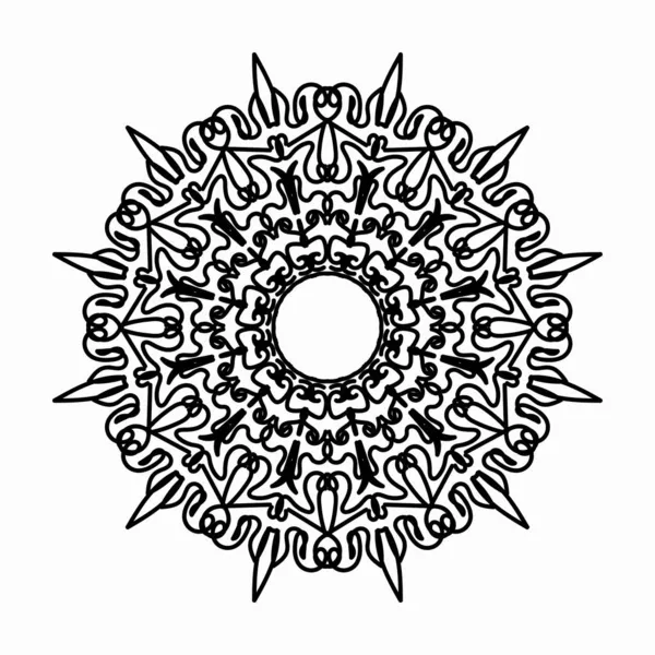 Mandala Élément Vecteur Ornement Rond Décoration — Image vectorielle
