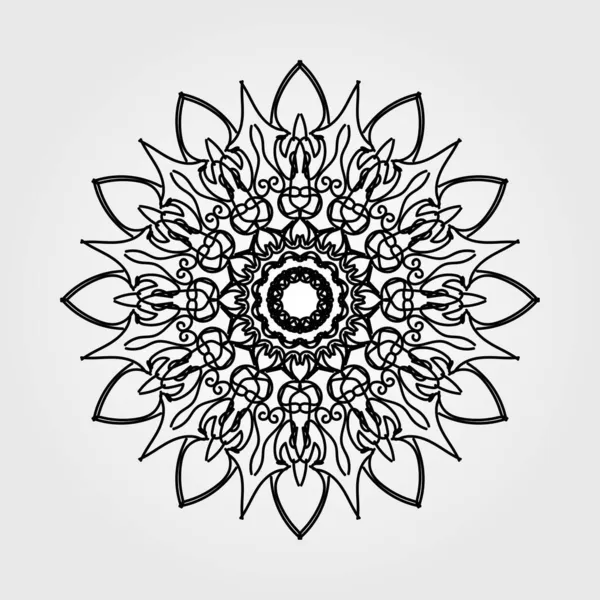 Mandala Elemento Vectorial Ornamento Redondo Decoración — Archivo Imágenes Vectoriales