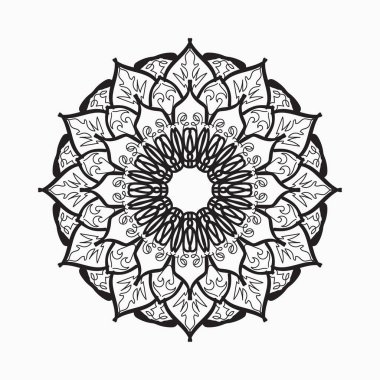 El çizimi Hint Mandala Çiçek Şatosunda