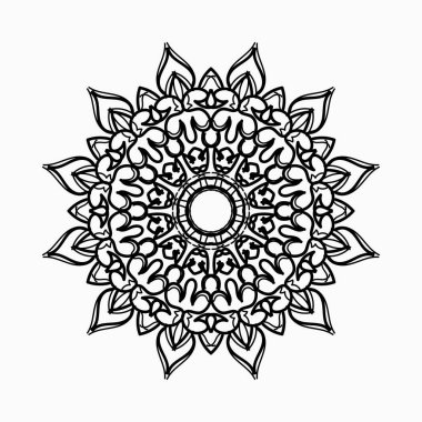 El çizimi Hint Mandala Çiçek Şatosunda