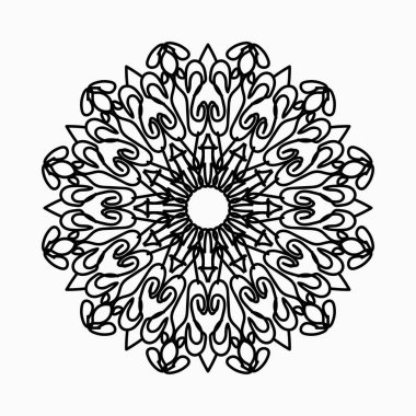 El çizimi Hint Mandala Çiçek Şatosunda