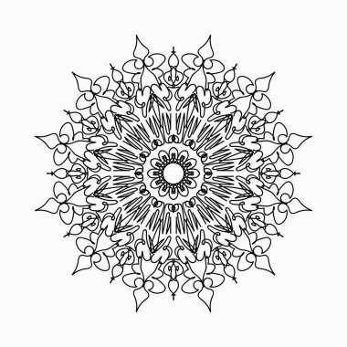 El çizimi Hint Mandala Çiçek Şatosunda