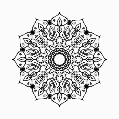 El çizimi Hint Mandala Çiçek Şatosunda