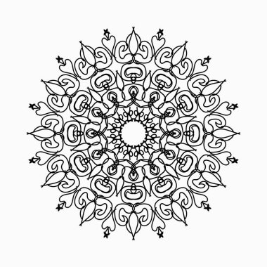 El çizimi Hint Mandala Çiçek Şatosunda