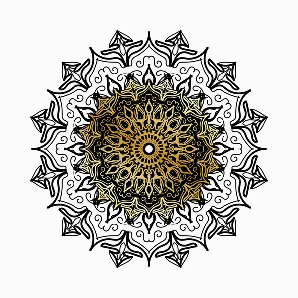 Lyx Prydnads Indiska Mandala Design — Stock vektor