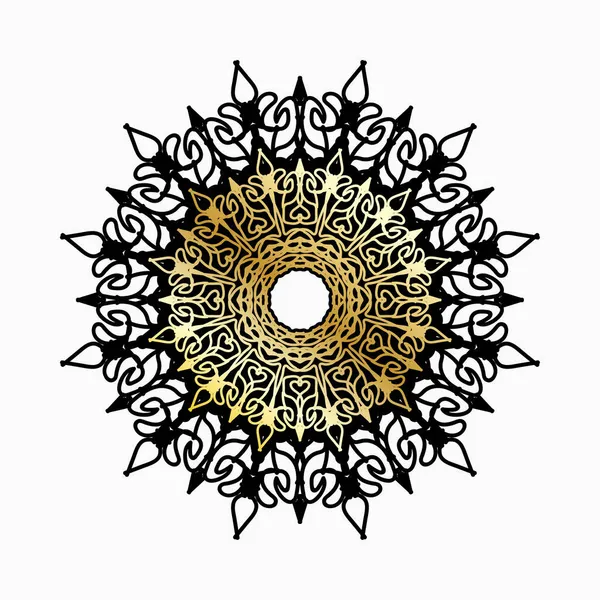 Luxusní Dekorativní Indické Mandala Design — Stockový vektor