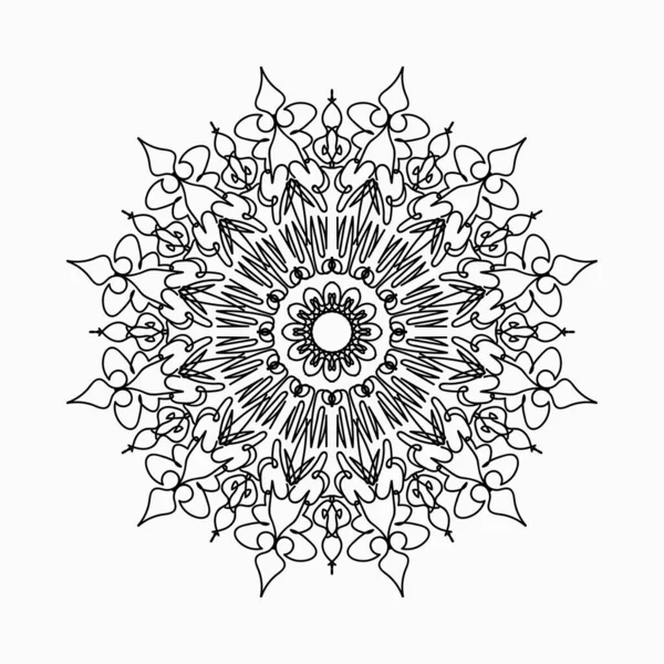 Handgezeichnetes Indisches Mandala Floral Shap — Stockvektor