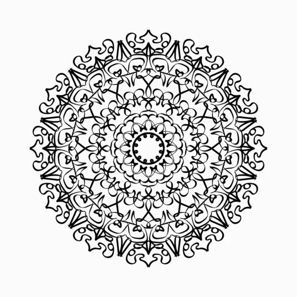 Hand Drawn Indian Mandala Floral Shap — Stock Vector